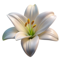 bold sumptuous Lily flower, white NO BACKGROUND with Transparent Background. impeccable png