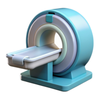 wonderful harmonious geometric MRI machine scanner, open and empty NO BACKGROUND with Transparent Background. ultra HD png