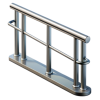 dynamic picturesque Metal railing, industrial design, NO BACKGROUND with Transparent Background. masterfully captured png