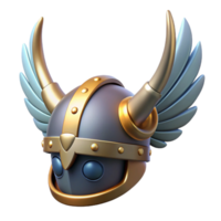alluring artistic A winged helmet, adorned with feathers and horns. NO BACKGROUND with Transparent Background. 4K png