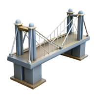 bold extraordinary Sketch of a cantilever bridge NO BACKGROUND with Transparent Background. refined png