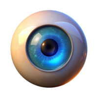 bold serene A single, realistic human eye with a magical glow. NO BACKGROUND with Transparent Background. studio quality png