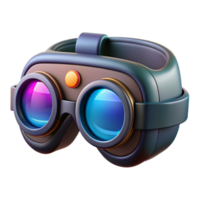 alluring baroque Cyberpunk goggles with HUD display NO BACKGROUND with Transparent Background. top-tier png