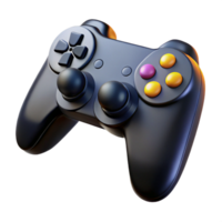 coveted elegant A game controller, black with buttons and joysticks. NO BACKGROUND with Transparent Background. 4K png