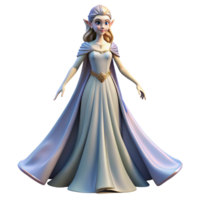 bold sumptuous A beautiful elven princess in a flowing gown. NO BACKGROUND with Transparent Background. flawless png