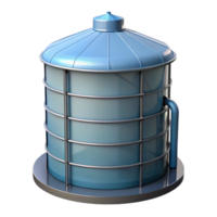 vibrant dramatic impressionist Silo structure, cylindrical shape, NO BACKGROUND with Transparent Background. crisp png