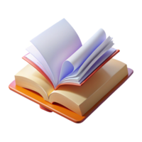 acclaimed elegant A levitating, open book with pages turning themselves. NO BACKGROUND with Transparent Background. top-tier png