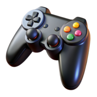 acclaimed surreal A game controller, black with buttons and joysticks. NO BACKGROUND with Transparent Background. top-tier png