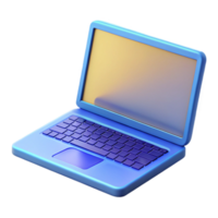 bold glorious Laptop computer, open screen, NO BACKGROUND with Transparent Background. high quality png