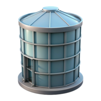 iconic tropical Silo structure, cylindrical shape, NO BACKGROUND with Transparent Background. 4K png