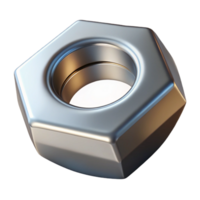 elegant tranquil renaissance A single nut, metallic with a hexagonal shape. NO BACKGROUND with Transparent Background. flawless png