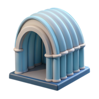 captivating romantic organic 3D model of a ribbed vault NO BACKGROUND with Transparent Background. ultra HD png