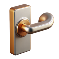 beautiful distinctive Modern door handle, lever style, NO BACKGROUND with Transparent Background. png