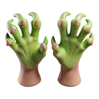 vibrant art deco A pair of clawed monster hands, reaching forward. NO BACKGROUND with Transparent Background. detailed png