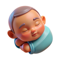 captivating unforgettable Sleeping baby, peaceful expression, NO BACKGROUND with Transparent Background. png
