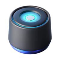 serene gothic Smart speaker with glowing ring indicator NO BACKGROUND with Transparent Background. genuine png
