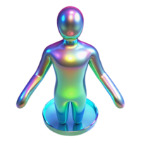 dramatic gothic Holographic projection of a human, translucent, glowing, NO BACKGROUND with Transparent Background. genuine png