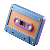 elegant nostalgic industrial A vintage cassette tape, label visible. NO BACKGROUND with Transparent Background. premium png