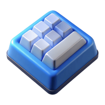 negrita elegante un soltero llave desde un computadora teclado. No antecedentes con transparente antecedentes. alto resolución png