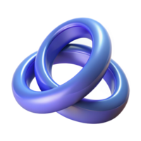 linda se destacarem uma par do entrelaçados Casamento argolas. não fundo com transparente fundo. png
