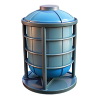 spectacular reflective nordic Silo structure, cylindrical shape, NO BACKGROUND with Transparent Background. 8K png