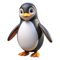 tranquil serene A penguin, waddling. NO BACKGROUND with Transparent Background. flawless png
