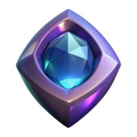 impressive dynamic bohemian A single, sparkling gemstone, cut in the shape of a dragon's eye. NO BACKGROUND with Transparent Background. premium png