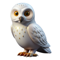 dazzling harmonious coastal A perched snowy owl NO BACKGROUND with Transparent Background. flawless png