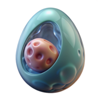 breathtaking gothic Alien egg with pulsating embryo NO BACKGROUND with Transparent Background. top-tier png