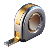 distinguished coastal A tape measure, metallic. NO BACKGROUND with Transparent Background. refined png