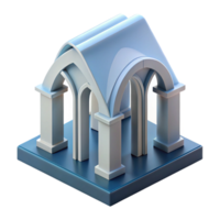 beautiful notable Architectural model of a flying buttress NO BACKGROUND with Transparent Background. png
