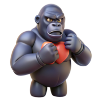 standout vintage A gorilla, beating its chest. NO BACKGROUND with Transparent Background. crisp png