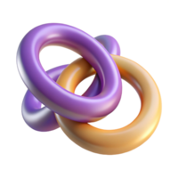 fascinating futuristic A pair of intertwined wedding rings. NO BACKGROUND with Transparent Background. authentic png