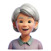 dynamic elegant Senior woman smiling NO BACKGROUND with Transparent Background. masterfully captured png