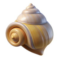 rare art deco Seashell, spiral conch NO BACKGROUND with Transparent Background. high resolution png