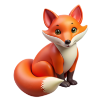 romantic majestic A cunning red fox, sitting, tail curled. NO BACKGROUND with Transparent Background. exclusive png