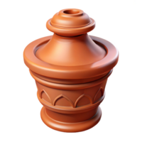 alluring whimsical avant-garde Terracotta chimney pot, decorative top, NO BACKGROUND with Transparent Background. handcrafted png