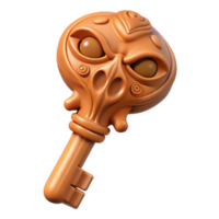 distinguished renaissance Alien key with intricate carvings. NO BACKGROUND with Transparent Background. gallery standard png