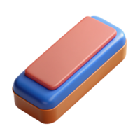 radiant reflective traditional A stylized eraser. NO BACKGROUND with Transparent Background. 4K png