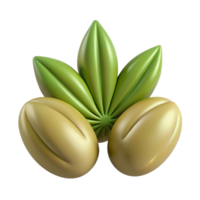 dreamy dazzling Hemp seed isolated NO BACKGROUND with Transparent Background. original png