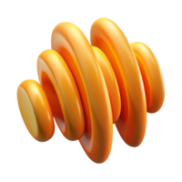 alluring vintage An abstract representation of sound waves in orange and yellow. NO BACKGROUND with Transparent Background. crisp png