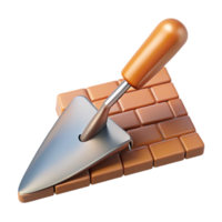 dynamic dazzling Brick trowel NO BACKGROUND with Transparent Background. genuine png
