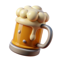calm stunning Beer mug, frothy head, NO BACKGROUND with Transparent Background. elite png
