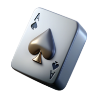 bold captivating A single playing card, Ace of Spades, NO BACKGROUND with Transparent Background. genuine png