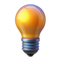 dazzling unforgettable Smart light bulb emitting a warm glow, NO BACKGROUND with Transparent Background. png
