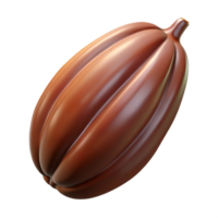 calm glorious Cocoa bean pod NO BACKGROUND with Transparent Background. crisp png