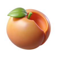 dazzling vintage Peach with a bite taken out NO BACKGROUND with Transparent Background. museum quality png