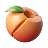 gorgeous sought-after Peach with a bite taken out NO BACKGROUND with Transparent Background. png