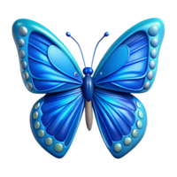coveted abstract A vibrant blue butterfly with intricate wing patterns, NO BACKGROUND with Transparent Background. flawless png
