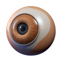 dramatic sought-after A realistic human eye, brown iris, NO BACKGROUND with Transparent Background. png